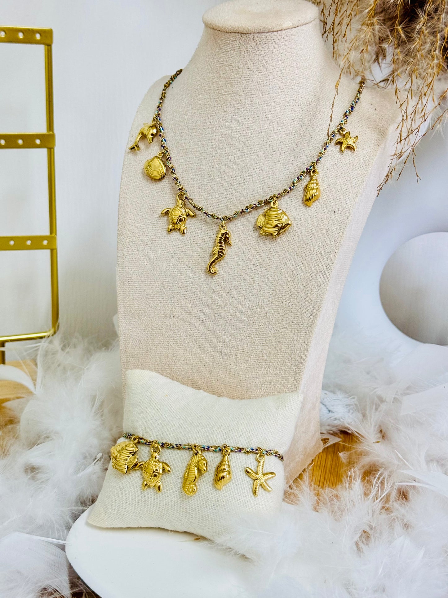 Parure breloques hippocampe