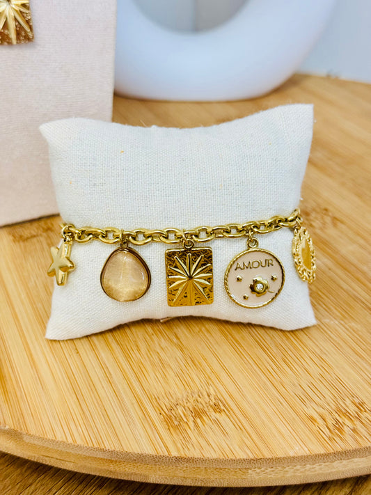 Bracelet breloques amour