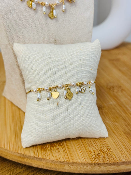 Bracelet breloques blanche