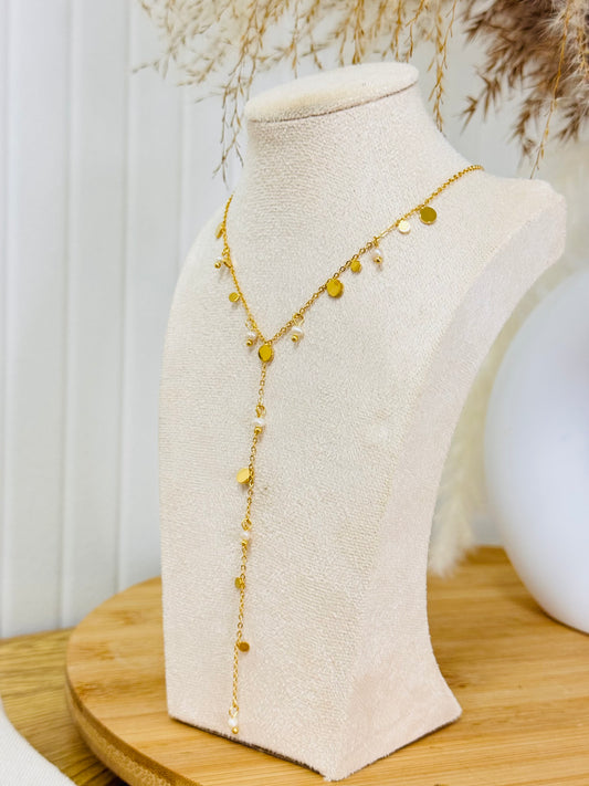 Collier pampilles blanche