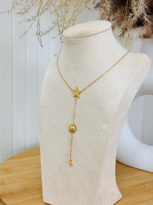 Collier lune étoile
