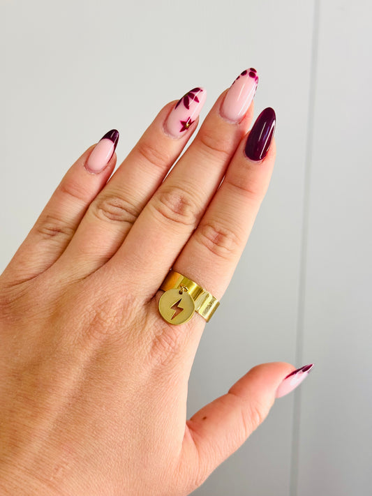 Bague breloque éclair