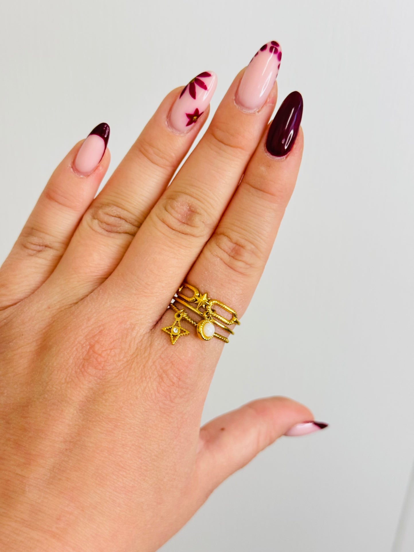 Bague pierre blanche