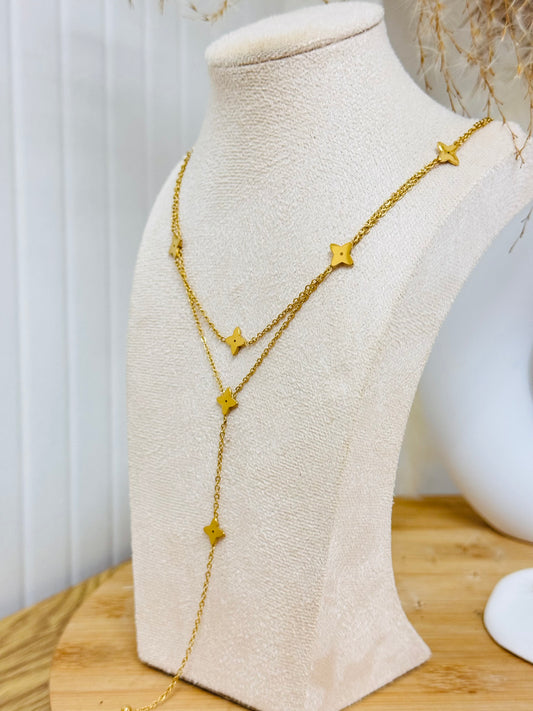 Collier double trèfles