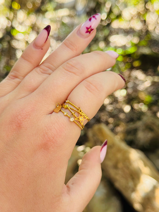 Bague breloque coeur