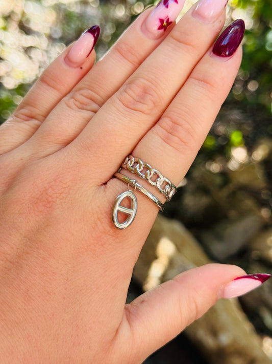 Bague double grain de café